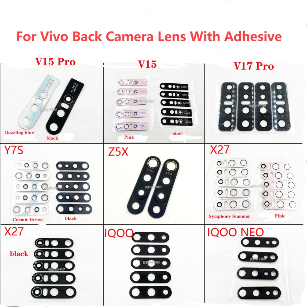 適用於 Vivo V15 Pro V17 Pro S1 Z5X X27 IQOO Neo 後置相機鏡頭, 帶粘合劑