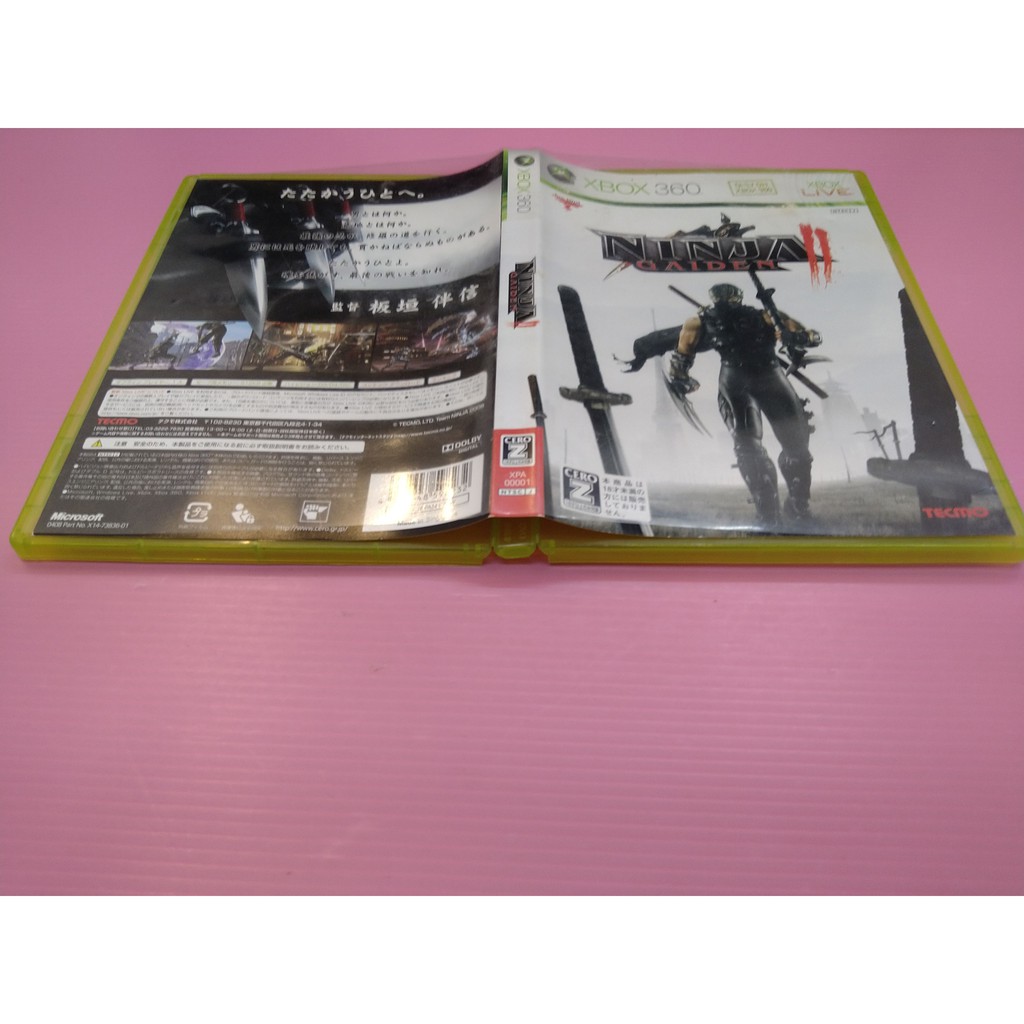 N 出清價! 日版 網路最便宜 XBOX 360 2手原廠遊戲片 忍者外傳 2 NINJA GAIDEN  賣250而已