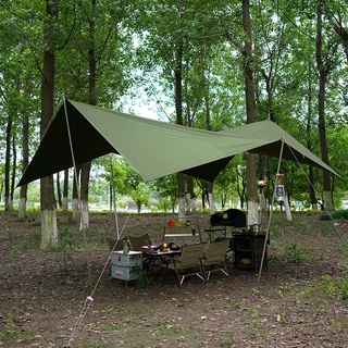 PARK PARTY 戶外露營棉布方形天幕 加厚防曬遮陽涼棚野營遮陽布