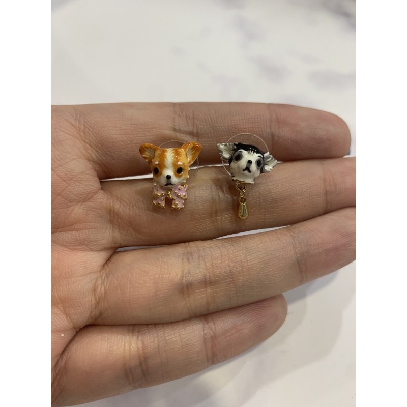 空運寄回 Les Nereides 吉娃娃AB款耳環 Chihuahua earrings 現貨