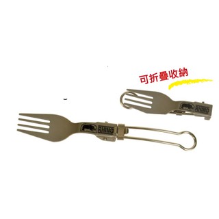 [爾東體育] RHINO 犀牛 KT-26 鈦合金折疊叉 攜帶式餐具組 攜帶式叉子