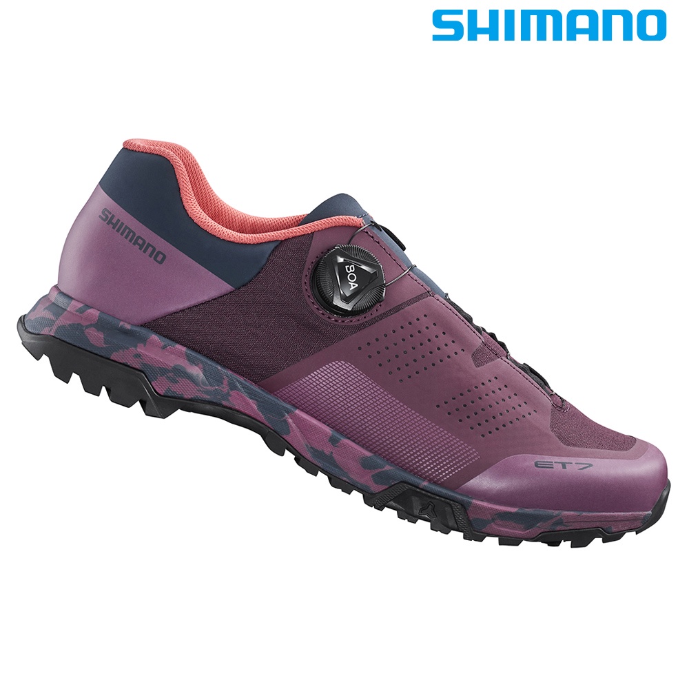 SHIMANO SH-ET700 自行車硬底鞋 / 紫紅 (女款) E-BIKE 電動車車鞋 旅行車鞋 自行車鞋