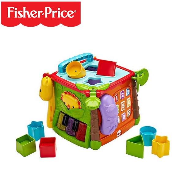 費雪 可愛動物積木盒 Fisher-Price /寶寶益智積木 兒童玩具