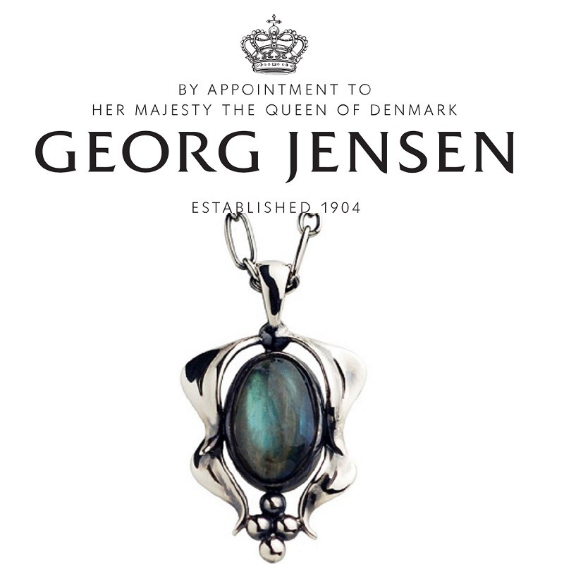 全新現貨🍀專櫃正品 GEORG JENSEN 喬治傑生 2015年度 拉長石 純銀項鍊/鍊墜/吊墜