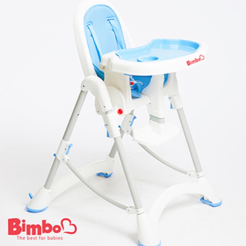 九成新🔹【BIMBO】台灣製造 安全兒童餐椅 - 淺藍