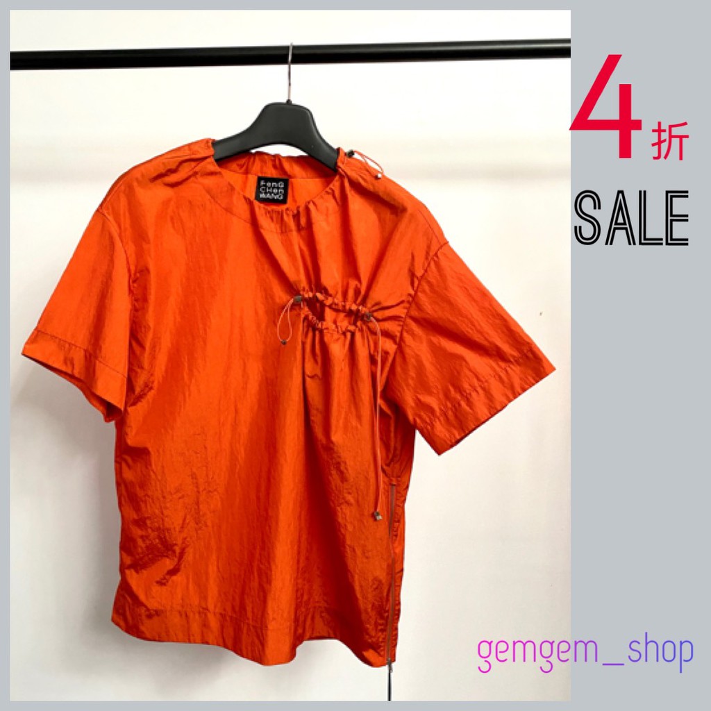 【gemgem_shop】『FINAL SALE』設計師品牌 FENG CHEN WANG 抽繩口袋潮T