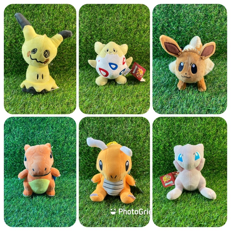 現貨 正版 授權 Pokémon 神奇寶貝 噴火龍 快龍 夢幻 伊布 雷丘 謎擬Q 寶可夢 10-20公分 娃娃