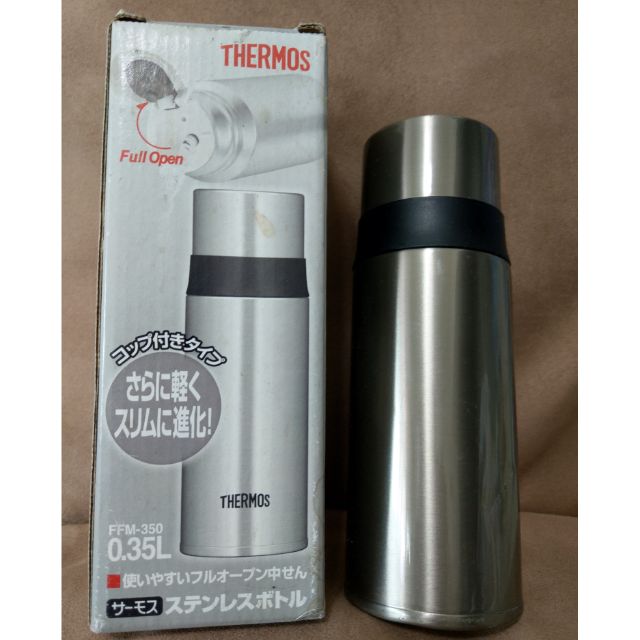 精品二手~THERMOS~膳魔師~FFM-350~不鏽鋼真空保溫杯0.35Liter~只有一只~百元起標喔^^