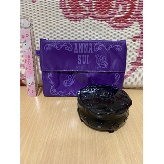 ANNA SUI 安娜蘇 絕版經典薔薇收納包/化妝包+蜜粉盒/收納盒