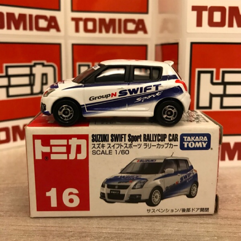 Tomica  No.16絕版中製 Suzuki Swift Sport 賽道塗裝