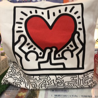 全新Olay Keith Haring 聯名款愛心 提袋 聯名托特包 多啦A夢日式手提袋 手提袋