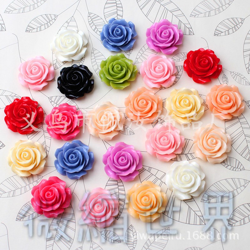 微缩 28mm 大號樹脂花手機diy配件樹脂玫瑰花白色樹脂花樹脂花 蝦皮購物