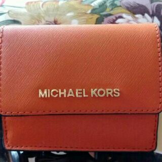 Michael Kors MK金屬Logo小皮夾錢包信用卡夾鑰匙包