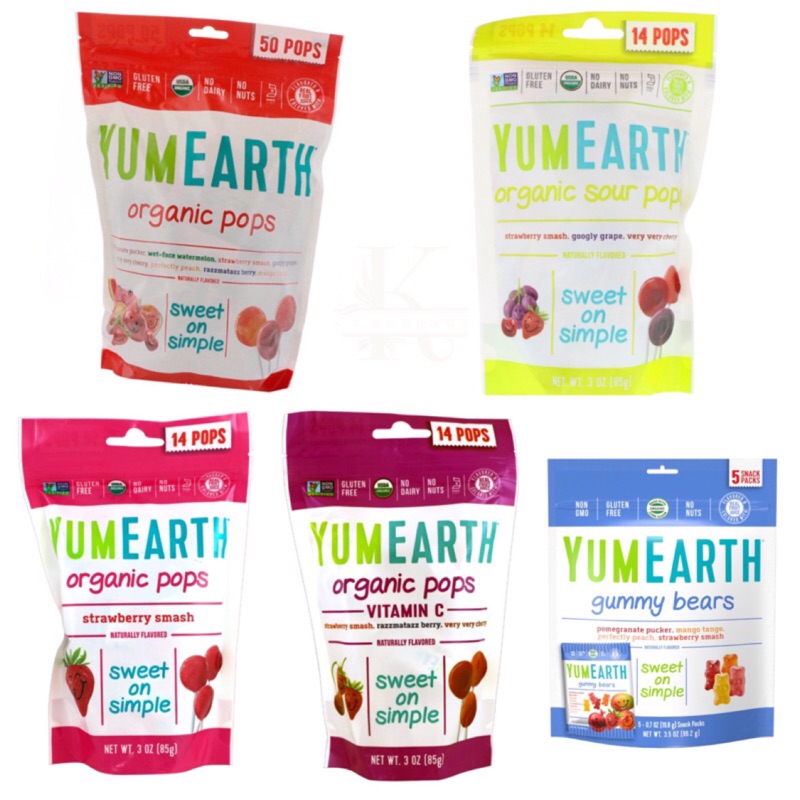 全新現貨美國代購YumEarth天然水果棒棒糖&amp;小熊軟糖系列