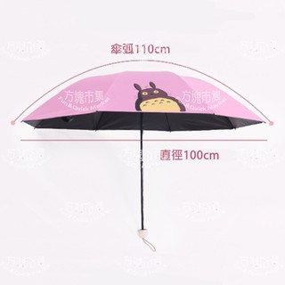 現貨 三折雨傘防紫外線龍貓折疊傘遮陽傘雨傘 ▣FunQuick