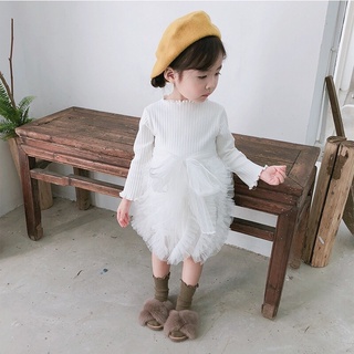 現貨80-110 公主洋裝 花童禮服 2110KA039 現貨童裝 女童洋裝 白色禮服 蓬蓬裙 花童洋裝 女童白色洋裝