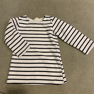 停售）經典黑白條紋長版上衣洋裝 加絨80cm/9-12m