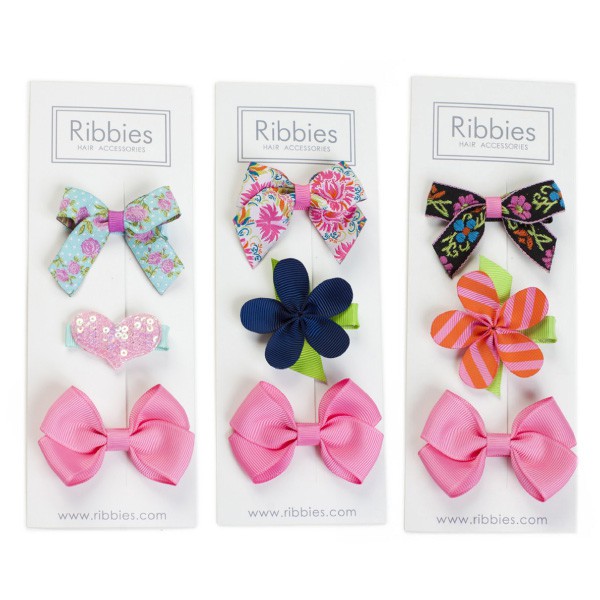英國 Ribbies 綜合緞帶3入組|髮飾|髮夾(3款可選)【麗兒采家】
