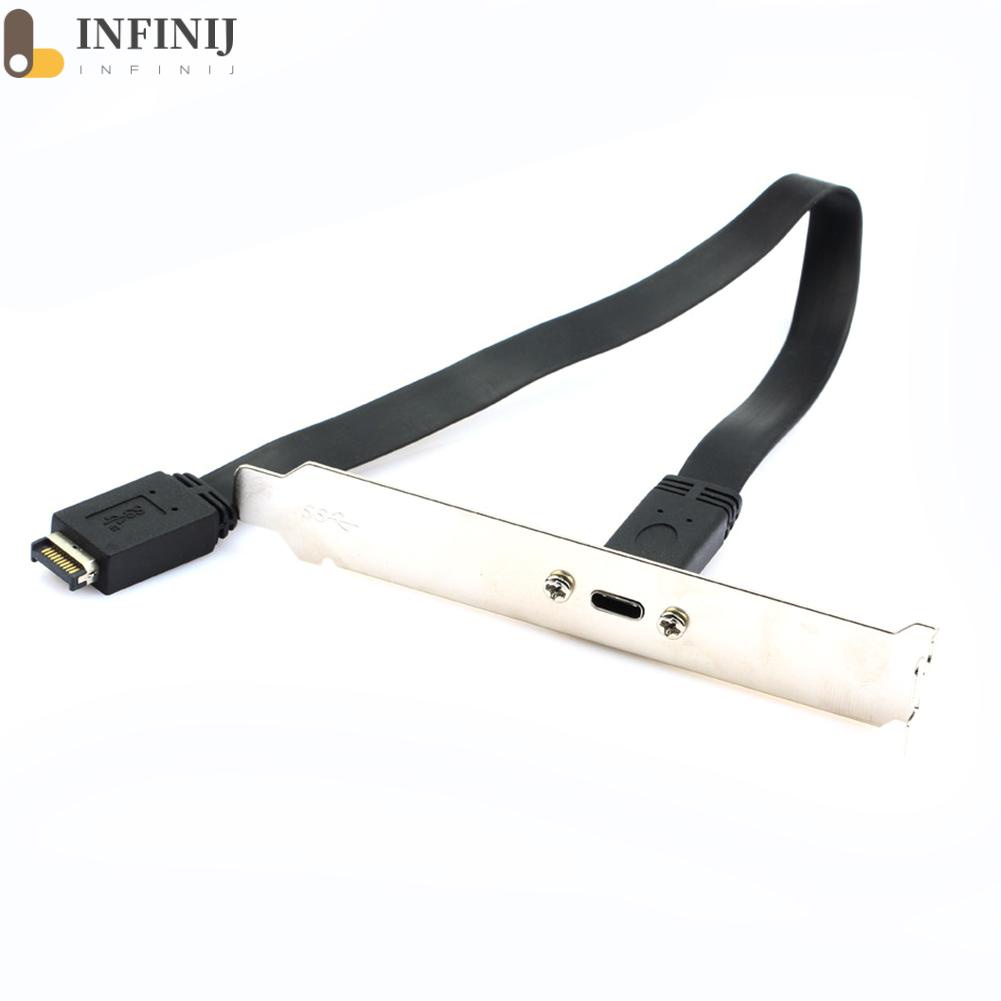 [infinij]主板轉接線 USB3.1擋板線 Type-E轉Type-C前置機箱PCI位 短線 10Gbps高速傳輸