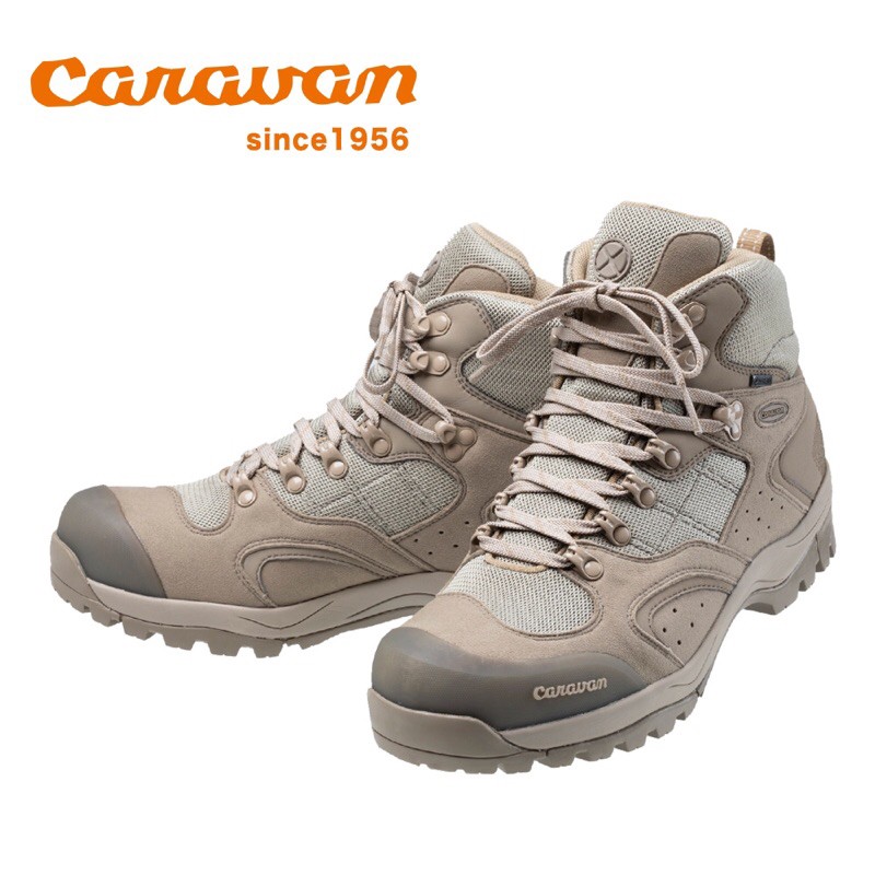日本 Caravan C1_02S 中筒登山健行鞋 2020限定版 沙褐色