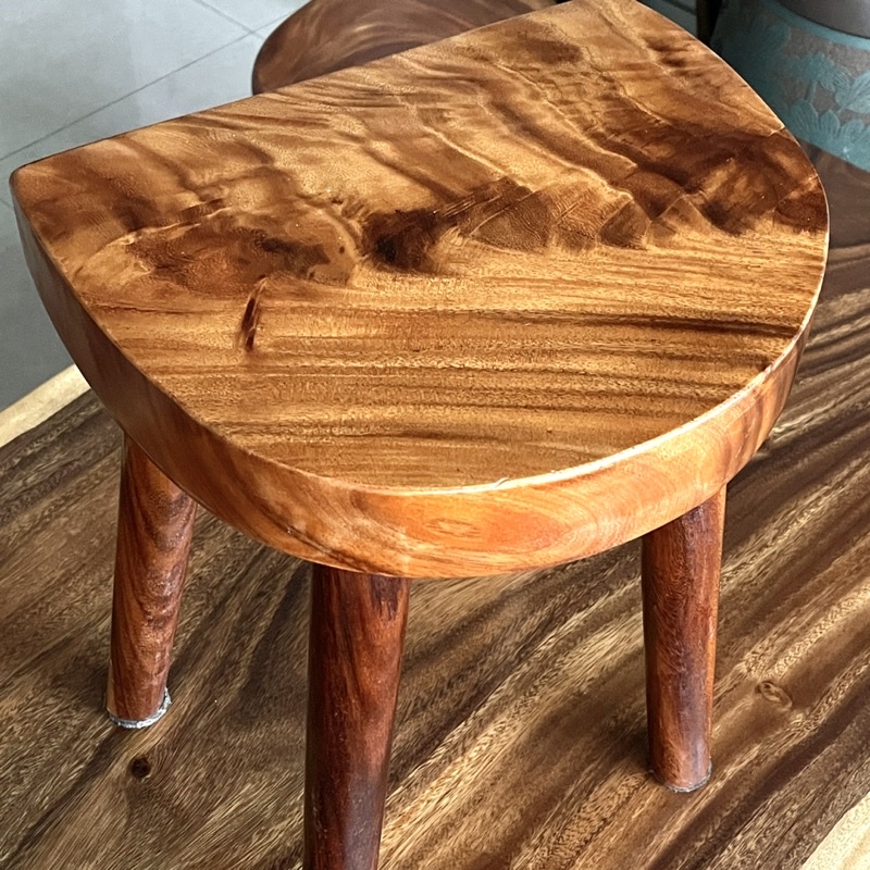 胡桃木椅子 簡約現代實木凳子  半圓板凳 -804