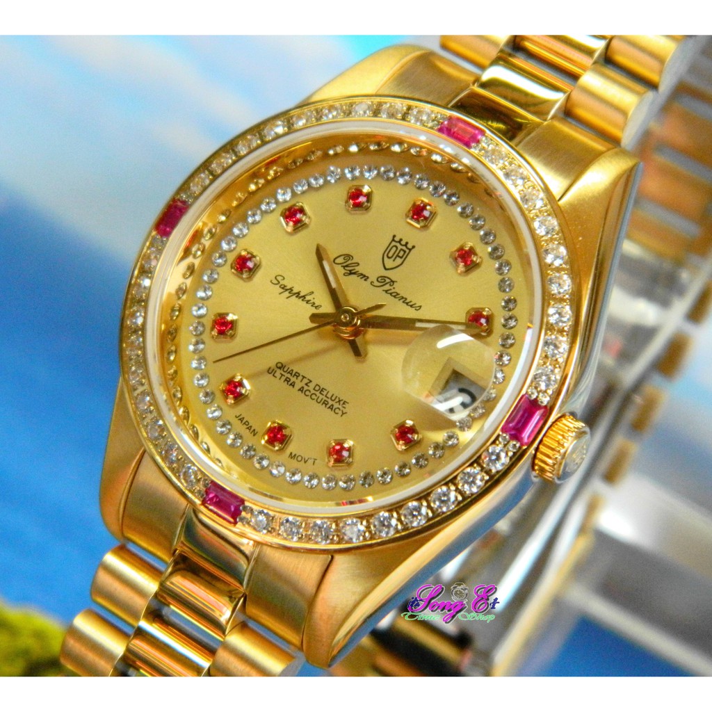 Olym Pianus OP 奧柏名錶 6832DL29K 高級女仕鑽錶 口碑好 瑞士品牌代理商出品