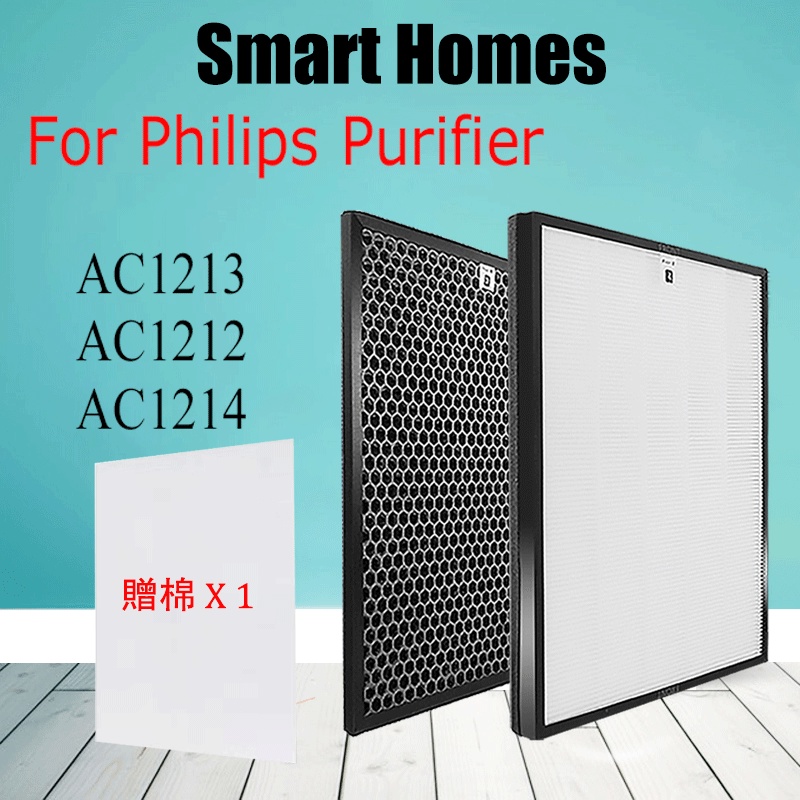 適用Philips 飛利浦 舒眠抗敏空氣清淨機AC1213 AC1212（6-10坪）濾網組HEPA+活性碳濾心