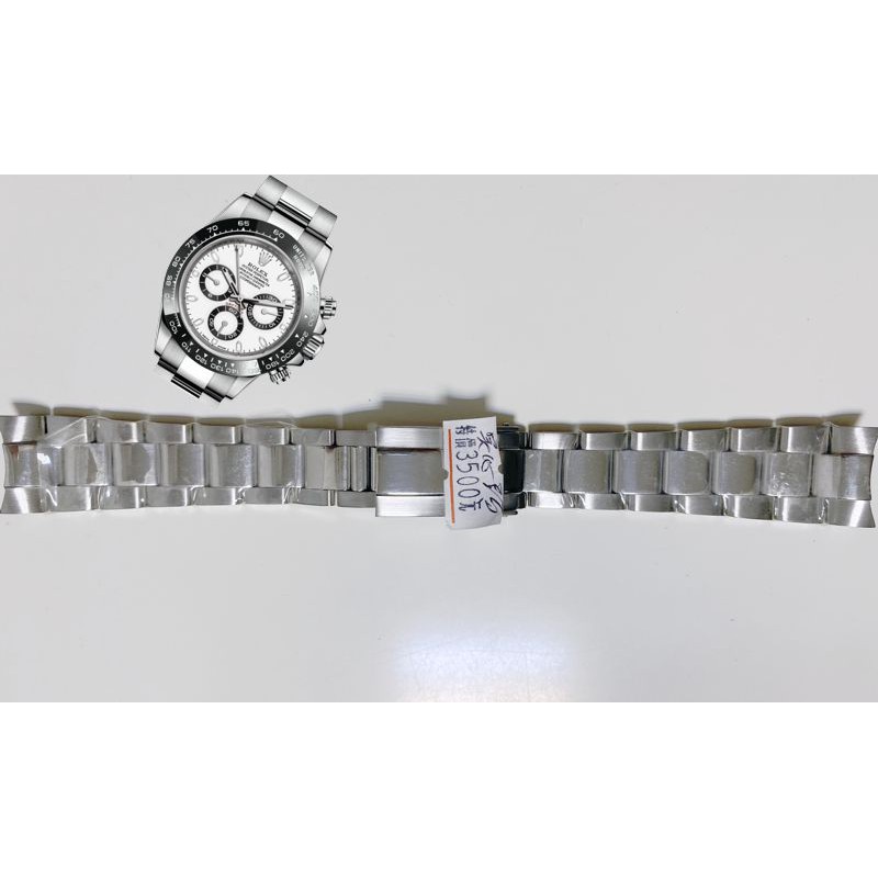 ROLEX 勞力士迪通拿三板不銹鋼中亮實心代用錶帶116500 DAYTONA專用規格【神梭鐘錶】