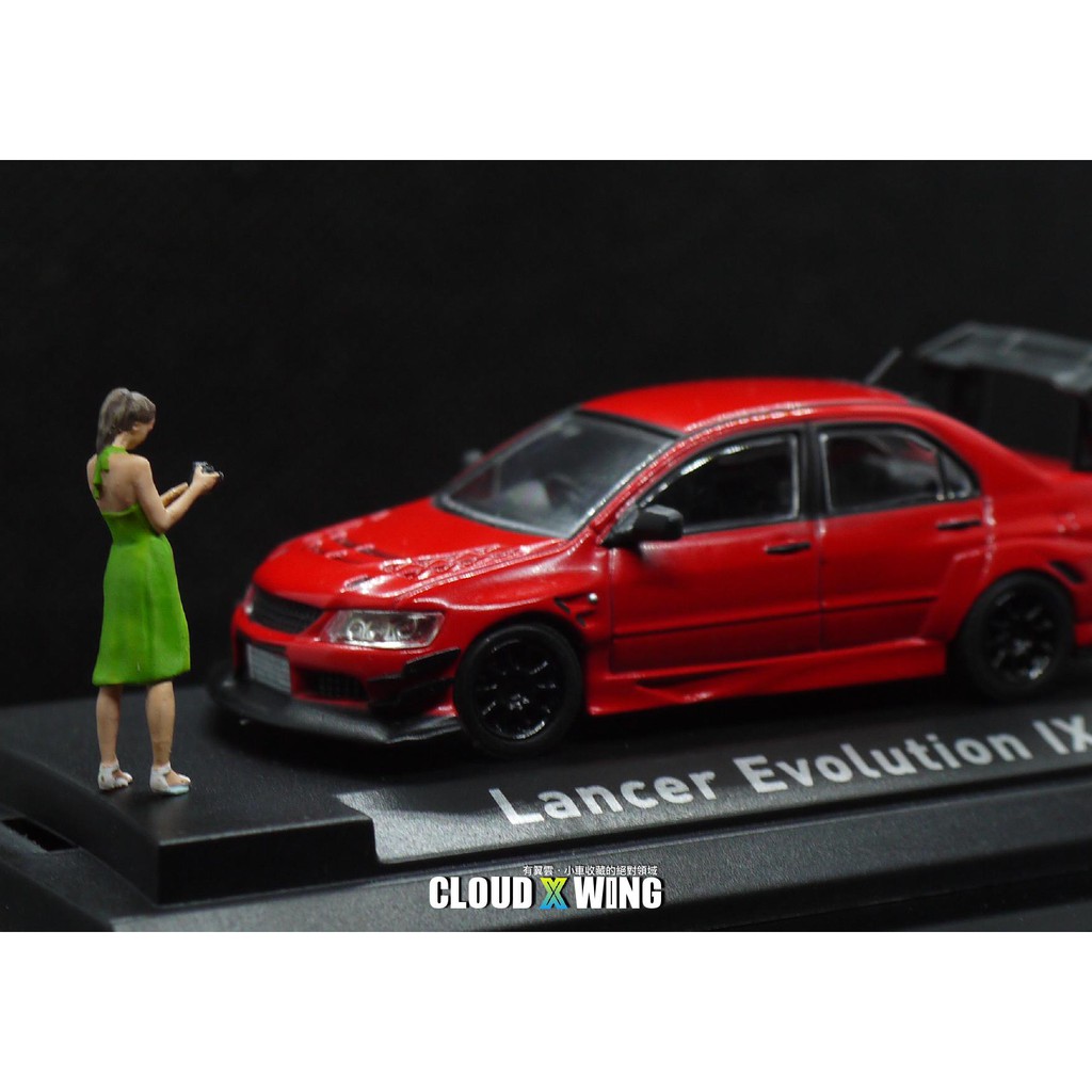 [有翼雲] 現貨 高尾翼 全紅色 三菱 Lancer Evolution IX CM MODEL 玩命關頭 EVO