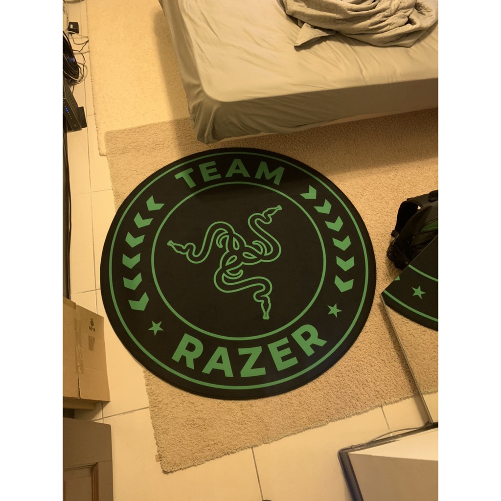 玩家殿堂 Razer Team Razer Floor Rug 雷蛇100 回收原料雷蛇戰隊logo地墊 蝦皮購物