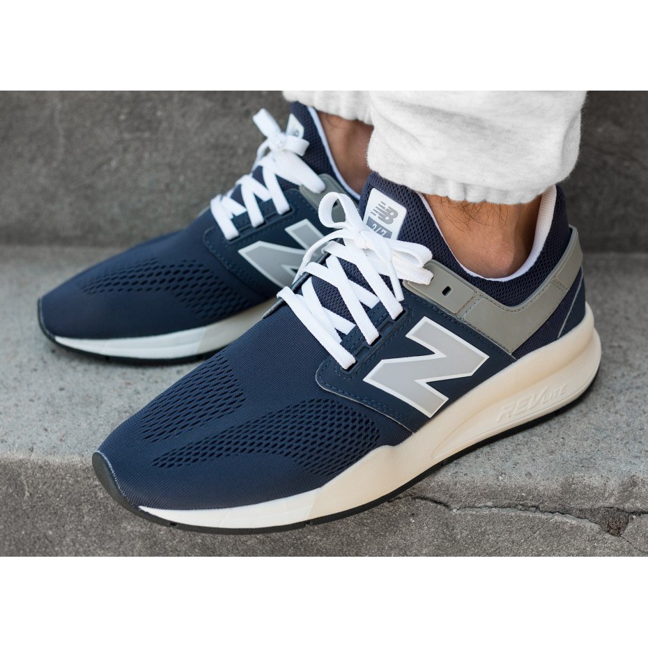 NEW BALANCE 復古休閒鞋台灣公司貨MS247MA 男款丈青247 原價2850 | 蝦皮購物