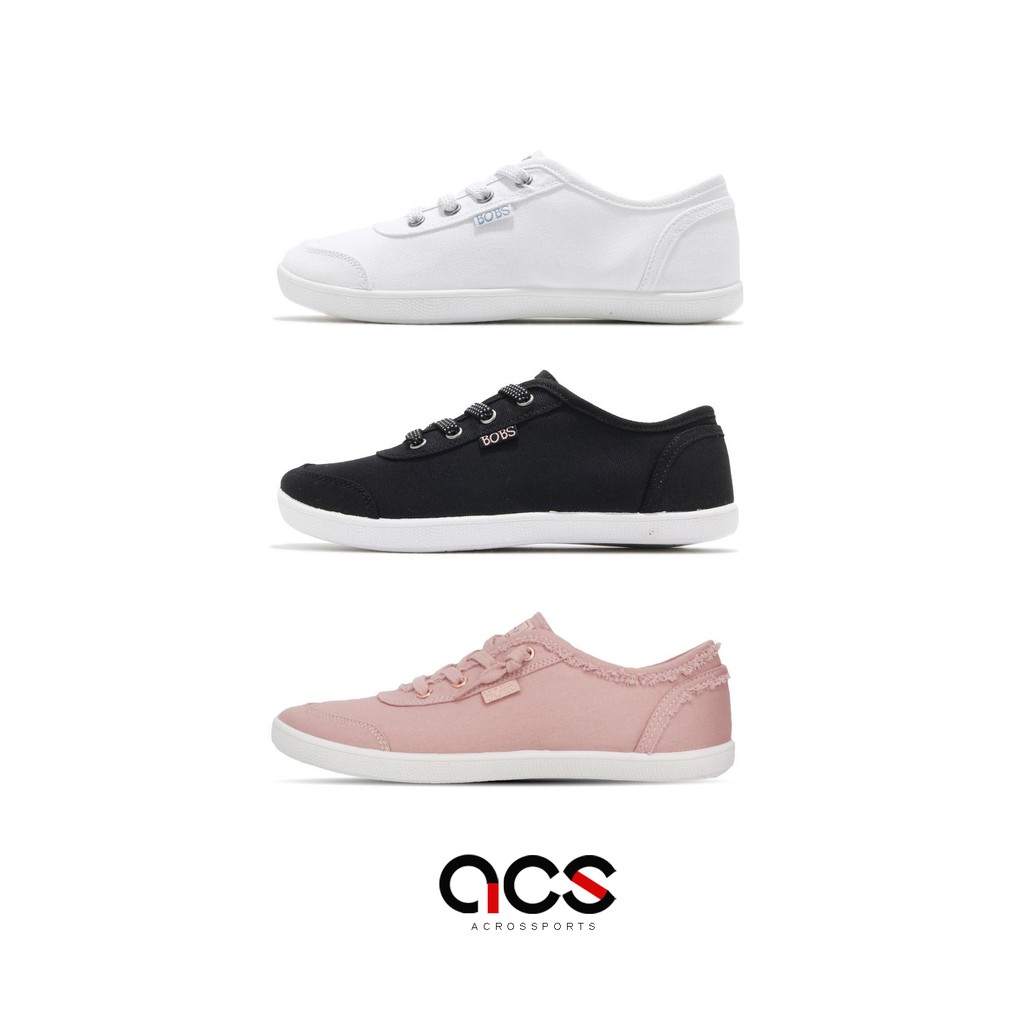 Skechers 休閒鞋bobs B Cute 女鞋帆布上班郊遊套入式運動鞋黑粉白任選 Acs 蝦皮購物