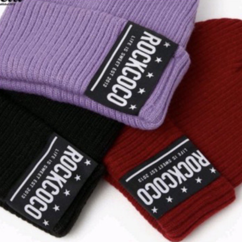 Rockcoco 高磅數毛帽 售紫色💜針織帽🌀毛帽🌀登山🌀保暖🌀日系🌀韓妞🌀