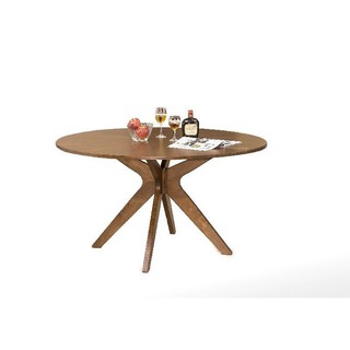 【新森活家具】《維納斯》 降價! 馬來西亞進口 橡膠木 胡桃色 圓餐桌 餐椅 設計師款 非 H&D ikea 宜家