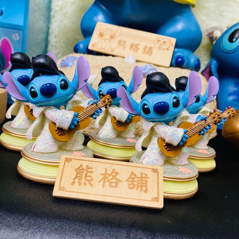 【現貨】日本 迪士尼 星際寶貝 史迪奇 20週年 貓王 LED燈 吉他 Stitch 公仔 擺飾 擺設 裝飾 熊格舖 🐻