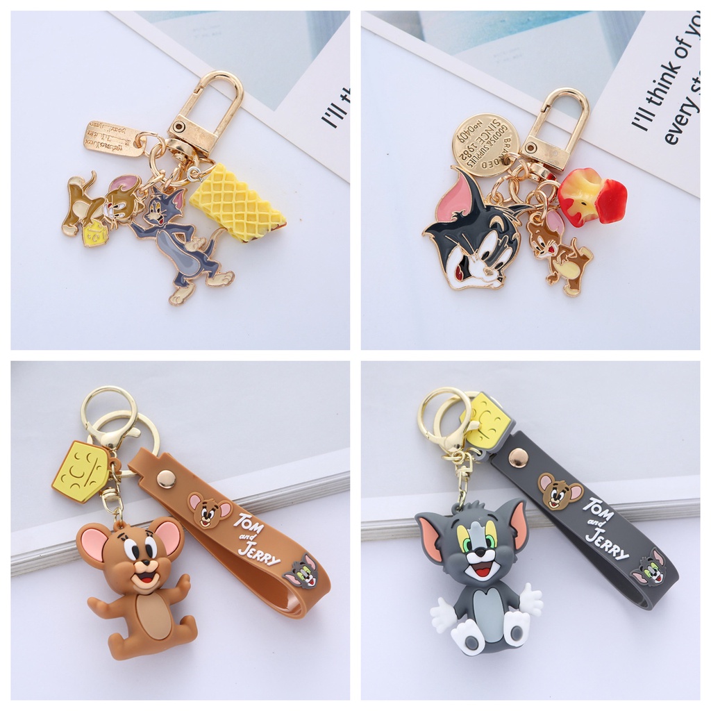 【現貨 免運】湯姆貓與傑利鼠鑰匙圈 湯姆貓與傑利鼠小吊飾 情侶吊飾 包包吊飾 AirPods裝飾 掛件 湯姆貓與傑利鼠