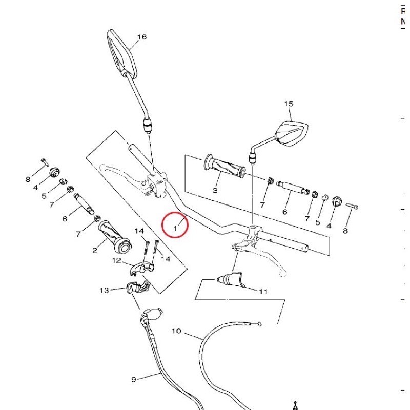 YAMAHA MT15 ABS MT-15 原廠 車手 車把手 車手把 B9D-F6111-00