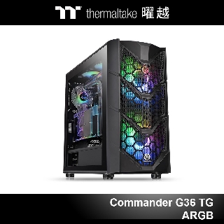 曜越 軍令官 commander c36 tg argb 強化玻璃中直立式機殼 ca-1n7-00m1wn-00