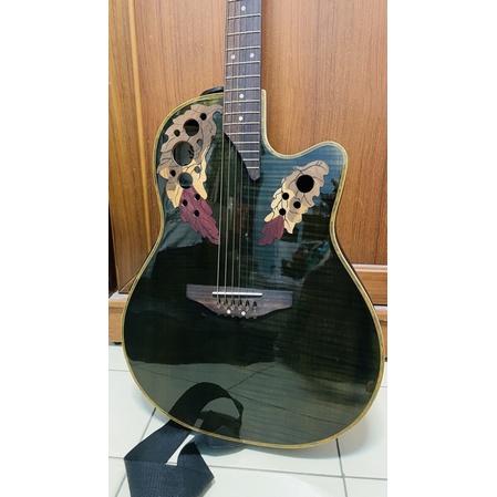 costar韓國製🇰🇷雙邊葡萄孔電木吉他（綠色，附線，也有尼龍琴袋可背）面交限定