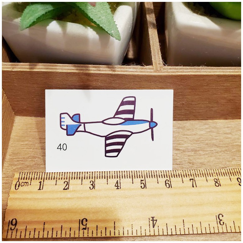 可愛塗鴉No.40飛機 K61【WAWA TATTOO】男女防水紋身貼紙刺青貼紙