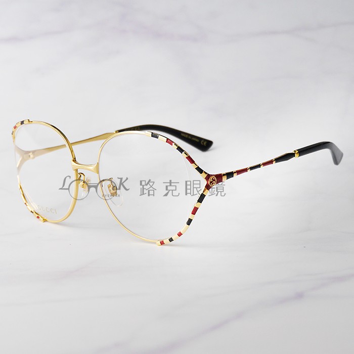 LOOK路克眼鏡】GUCCI 光學眼鏡金屬大框GG0596OA 003 | 蝦皮購物