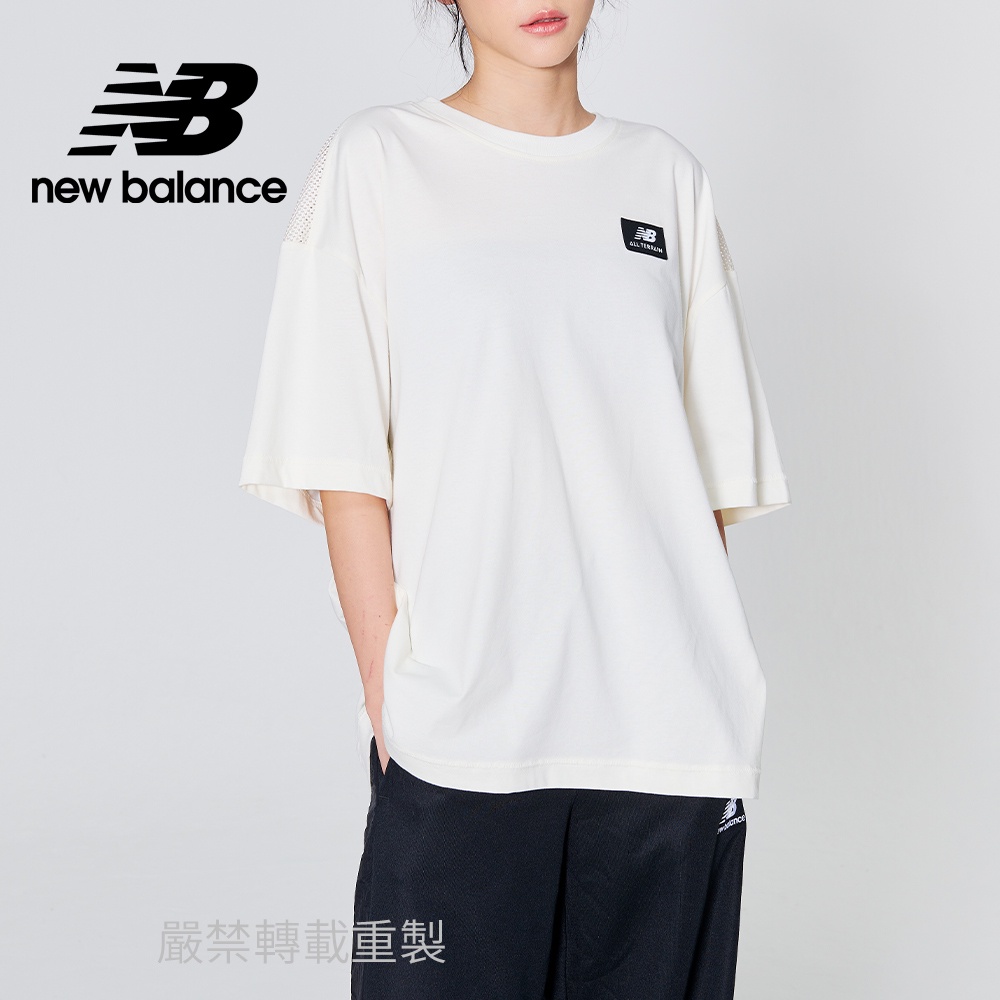 【New Balance】NB短袖上衣_女性_象牙白_WT21505SST