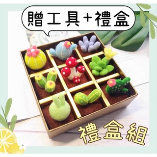 《小籠包羊毛氈》臺灣出貨現貨。多肉植物羊毛氈禮盒組（贈工具+禮盒）