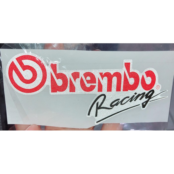 12*5CM brembo racing 鮑魚 避陣器 汽車 機車 立體 水晶 反光 防水 車貼 貼紙