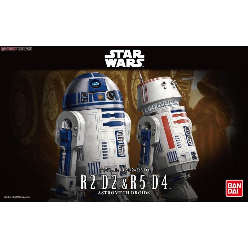 【Blood tip】BANDAI BANAI 1/12 星際大戰  R2-D2&amp;R5-D4 R2D2可動模型 現貨