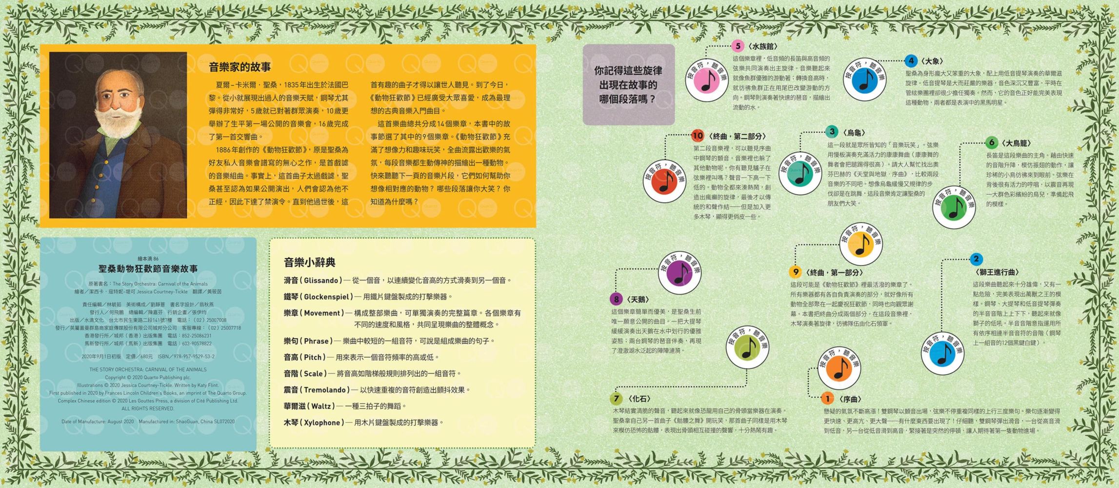 9月新品 水滴文化 聖桑動物狂歡節音樂故事 古典布紋封面典藏版 現貨 蝦皮購物