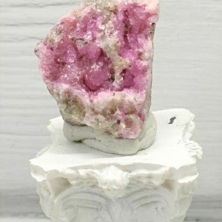 亮晶晶剛果淡粉紅色鈷方解共生石英 原石 原礦 13g