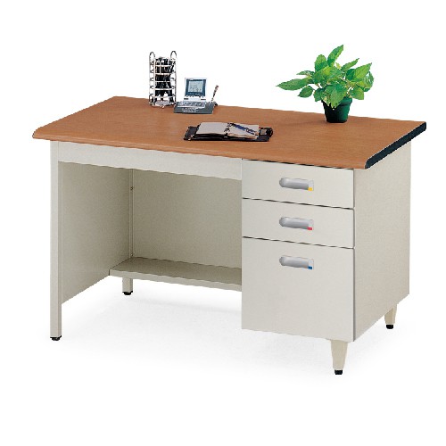 【傢俱專家】UD-127H櫸木紋色4尺鐵製辦公桌/電腦桌/全新品/可自取哦~~【台北都會區滿5000元免運費】