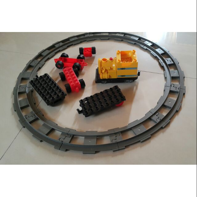 大顆粒積木 /散件 電動火車軌道 彎軌 可與得寶DUPLO兼容