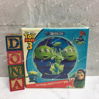 🌸Dona代購🌸現貨 日本正版 迪士尼玩具總動員滿滿的三眼怪大集合 3D球狀立體拼圖(60片) R32 2406